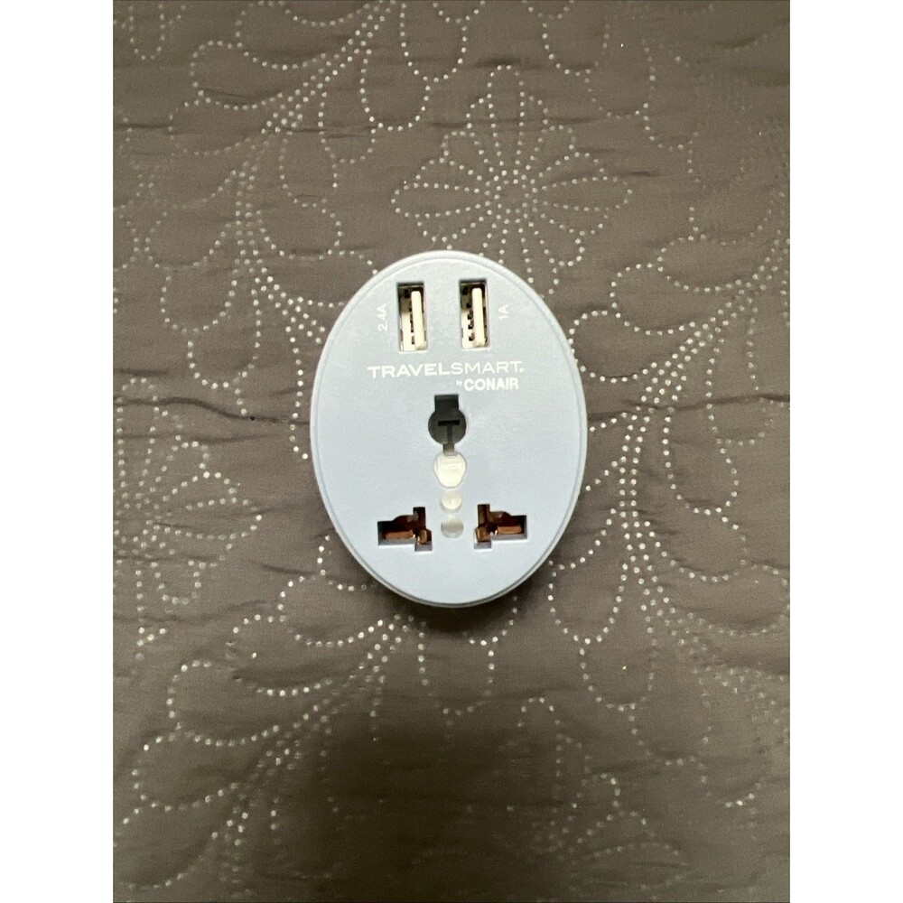 Travel Smart By Conair Adapter Plug With 2 Usb Ports Model NWG19T Global Access